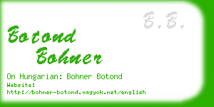 botond bohner business card